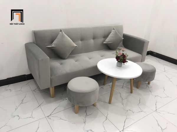 sofa, ghế sofa, sofa giường, sofa bed, bộ ghế sofa giường nằm, sofa giường 2m, sofa giá rẻ, sofa vải nhung màu xám