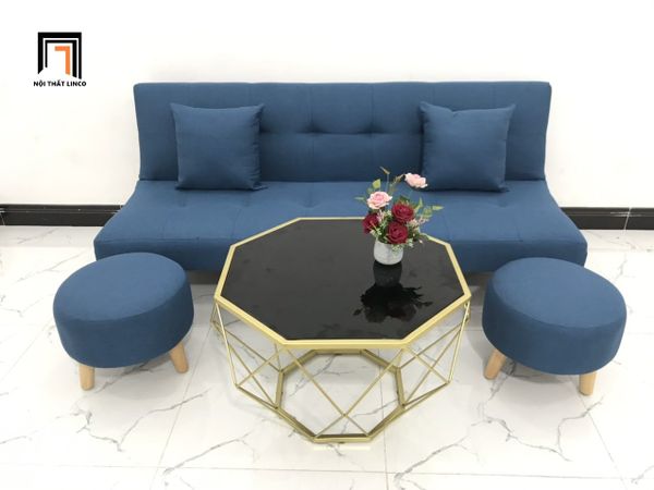 sofa, ghế sofa, sofa giường, sofa bed, sofa giá rẻ, bộ ghế sofa 1m7, sofa màu xanh dương, sofa vải bố