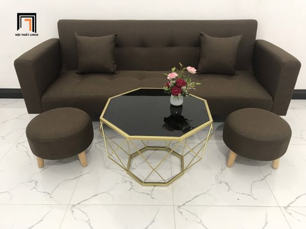 sofa, ghế sofa, sofa giá rẻ, bộ ghế sofa giường 2m, sofa màu nâu đậm, set ghế sofa gia đình, sofa nhỏ gọn
