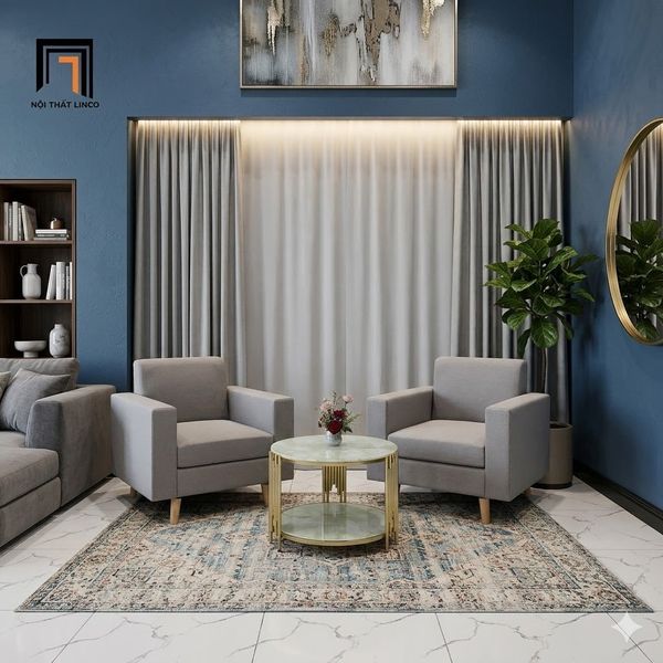 sofa, ghế sofa, sofa đơn xám trắng, sofa đơn phòng khách nhỏ gọn, ghế sofa đơn ngồi tiếp khách