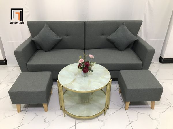 sofa, ghế sofa, bộ ghế sofa xám đậm, set ghế sofa giá rẻ, sofa xám 1m9, bộ ghế sofa phòng khách, sofa bọc vải