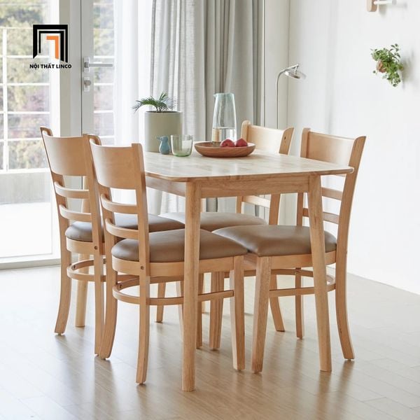 bàn ăn, bộ bàn ăn 4 ghế, bàn ghế ăn gỗ cao su, set bàn ăn giá rẻ, bộ bàn ăn chung cư, bàn ghế ăn nhà bếp nhỏ gọn