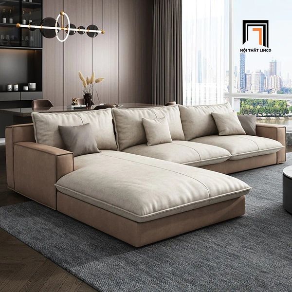 sofa, ghế sofa, sofa góc da công nghiệp 2m4 x 1m6, bộ ghế sofa góc L hiện đại, sofa góc sang trọng, sofa góc đẹp