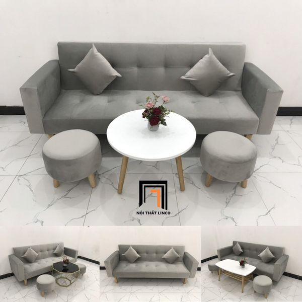 sofa, ghế sofa, sofa giường, sofa bed, bộ ghế sofa giường nằm, sofa giường 2m, sofa giá rẻ, sofa vải nhung màu xám