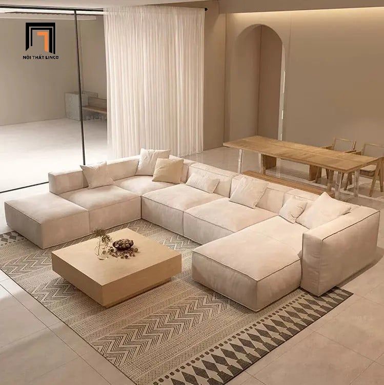 sofa chữ dài 3m25 đẳng cấp hiện đại