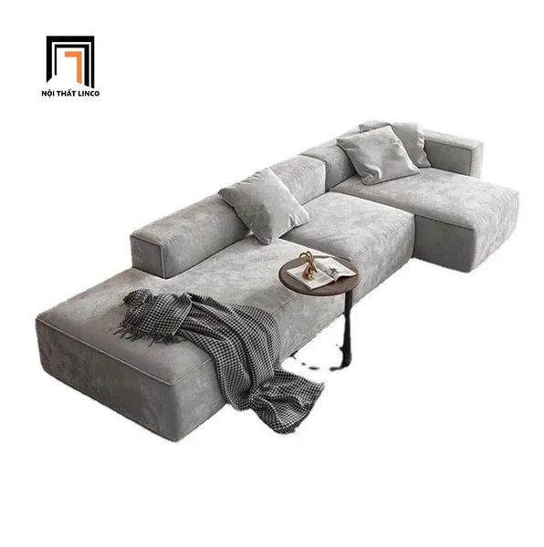 sofa, ghế sofa, sofa góc xám vải nhung, sofa góc 3m1 x 1m4, bộ ghế sofa góc chữ L, sofa góc gia đình, sofa góc đẹp
