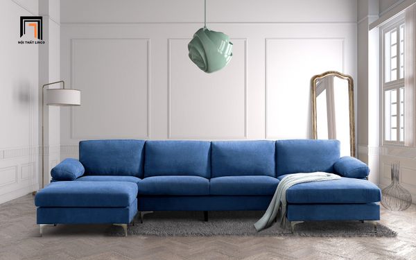 sofa, ghế sofa, bộ ghế sofa, sofa chữ U, sofa góc 3m2 x 1m4, sofa màu xanh đậm, bộ ghế sofa phòng khách giá rẻ