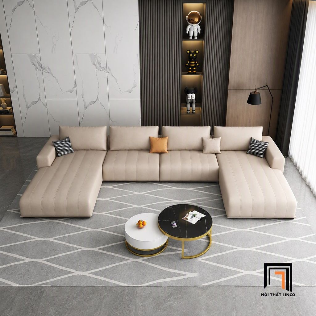 sofa chữ U dài 3m sang trọng