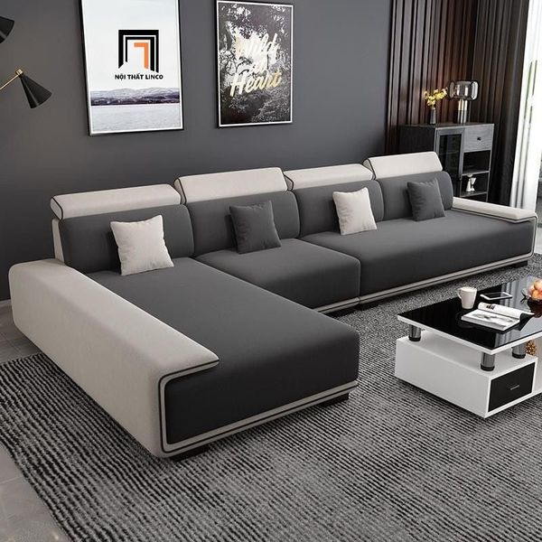 sofa, ghế sofa, bộ ghế sofa phòng khách, set ghế sofa phòng khách hiện đại, bộ ghế sofa nỉ phối màu đen trắng