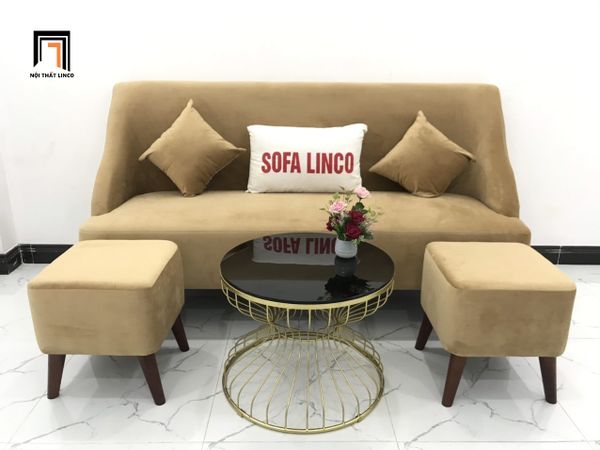 bộ ghế sofa băng, sofa băng, sofa văng, ghế sofa màu nâu sữa, sofa giá rẻ, sofa 1m9