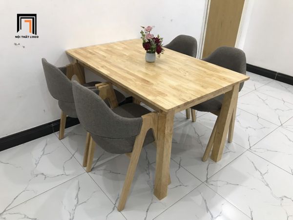 bàn ăn, bộ bàn ăn 4 ghế gỗ, set bàn ghế ăn giá rẻ, bộ bàn ăn 1m2 nhỏ gọn, bàn ăn phòng bếp nhỏ gọn
