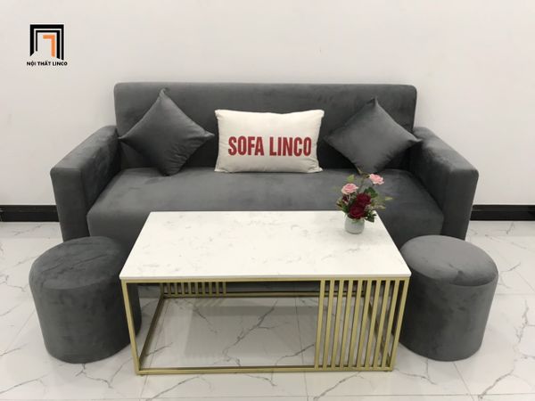 sofa, ghế sofa, bộ ghế sofa băng, sofa văng giá rẻ, sofa băng xám đen vải nhung, sofa băng 1m9