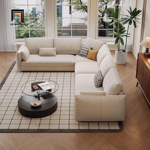 sofa, ghế sofa, sofa góc màu trắng kem giá rẻ, sofa góc 2m8 x 2m, bộ ghế sofa góc giá rẻ, sofa góc chữ l giá rẻ