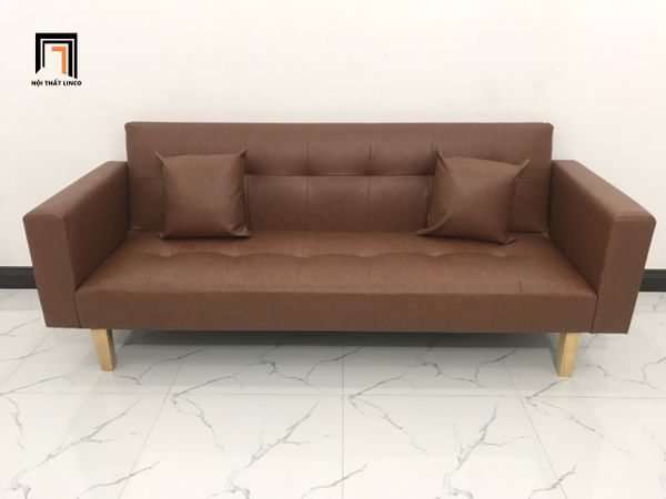 sofa, ghế sofa, sofa giường, sofa bed, sofa da công nghiệp, bộ ghế sofa da màu nâu, sofa giường 2m