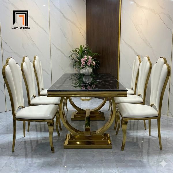 bàn ăn, bộ bàn ăn đá phòng bếp cao cấp, set bàn ghế ăn sang trọng, bàn ăn 6 ghế hiện đại, bộ bàn ghế ăn gia đình