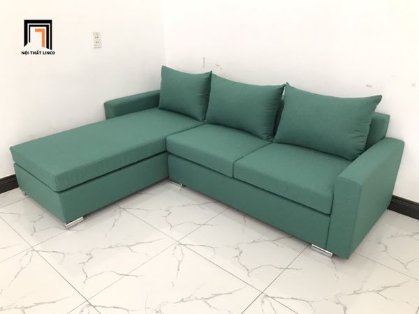 sofa, ghế sofa, sofa góc 2m2 x 1m6, sofa góc xanh ngọc, sofa góc giá rẻ, bộ ghế sofa góc phòng khách
