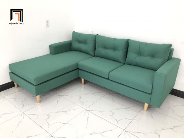 sofa, ghế sofa, bộ ghế sofa góc xanh ngọc, sofa góc 2m2 x 1m6, sofa góc giá rẻ, sofa góc gia đình nhỏ gọn