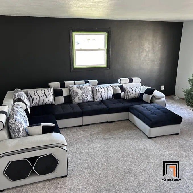 sofa chữ U dài 3m9 sang trọng