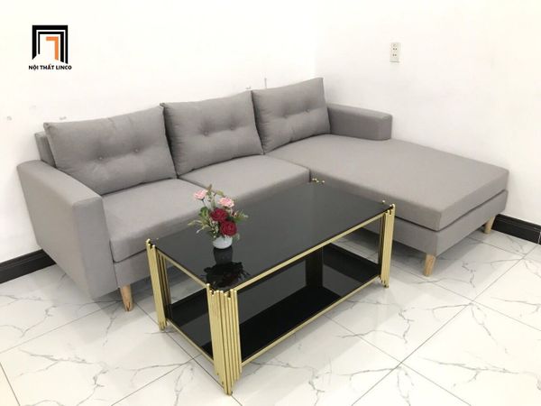 sofa, ghế sofa, bộ ghế sofa giá rẻ, sofa góc l, sofa góc gia đình, sofa góc màu xám trắng, sofa góc 2m2 x 1m6