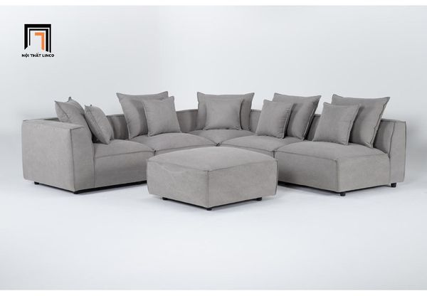 sofa, ghế sofa, sofa góc 3m2 x 2m, sofa góc phòng khách giá rẻ, sofa góc nỉ, sofa góc màu xám