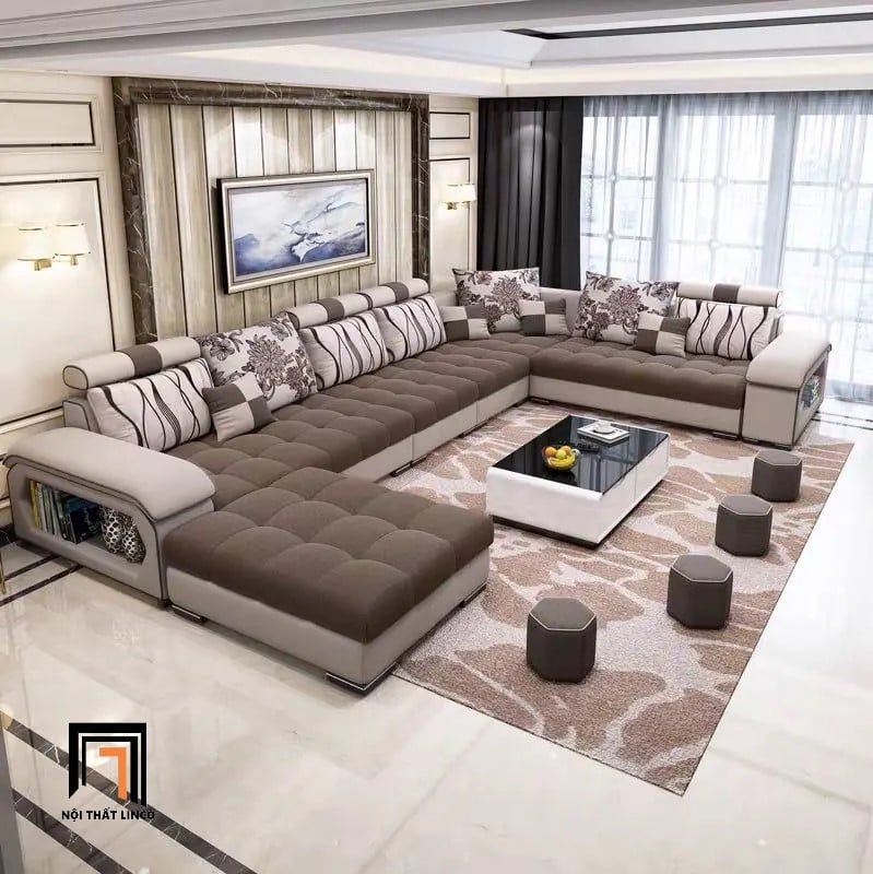 sofa chữ dài 4m05 diện tích lớn