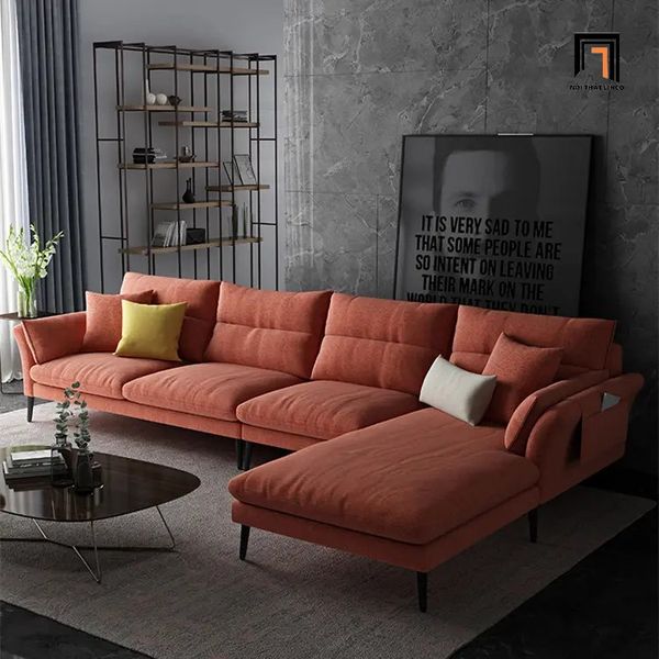 sofa, ghế sofa, bộ ghế sofa góc, sofa góc 3m1 x 1m6, sofa góc vải nỉ xám đậm, sofa góc giá rẻ, sofa góc chung cư