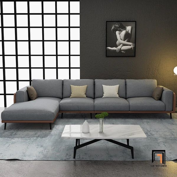 sofa, ghế sofa, sofa góc chữ l, bộ ghế sofa góc khung da nệm vải, sofa góc 2m5 x 1m6, sofa góc cao cấp