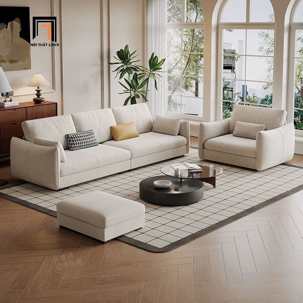 sofa, ghế sofa, sofa góc màu trắng kem giá rẻ, sofa góc 2m8 x 2m, bộ ghế sofa góc giá rẻ, sofa góc chữ l giá rẻ