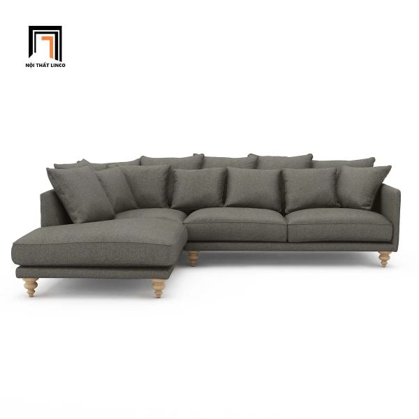 sofa, ghế sofa, bộ ghế sofa tân cổ điển, sofa góc phong cách châu Âu, sofa góc 2m4 x 1m6, sofa góc hiện đại