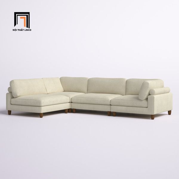 sofa, ghế sofa, sofa giá rẻ, sofa góc vải nỉ màu kem, bộ ghế sofa góc 2m5 x 1m6, sofa góc gia đình