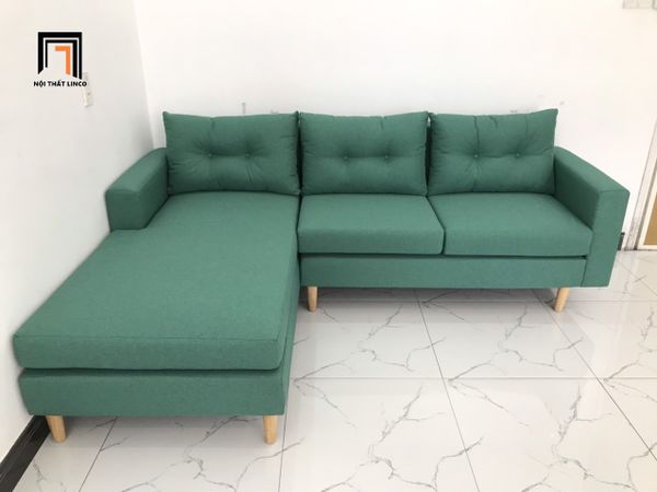 sofa, ghế sofa, bộ ghế sofa góc xanh ngọc, sofa góc 2m2 x 1m6, sofa góc giá rẻ, sofa góc gia đình nhỏ gọn