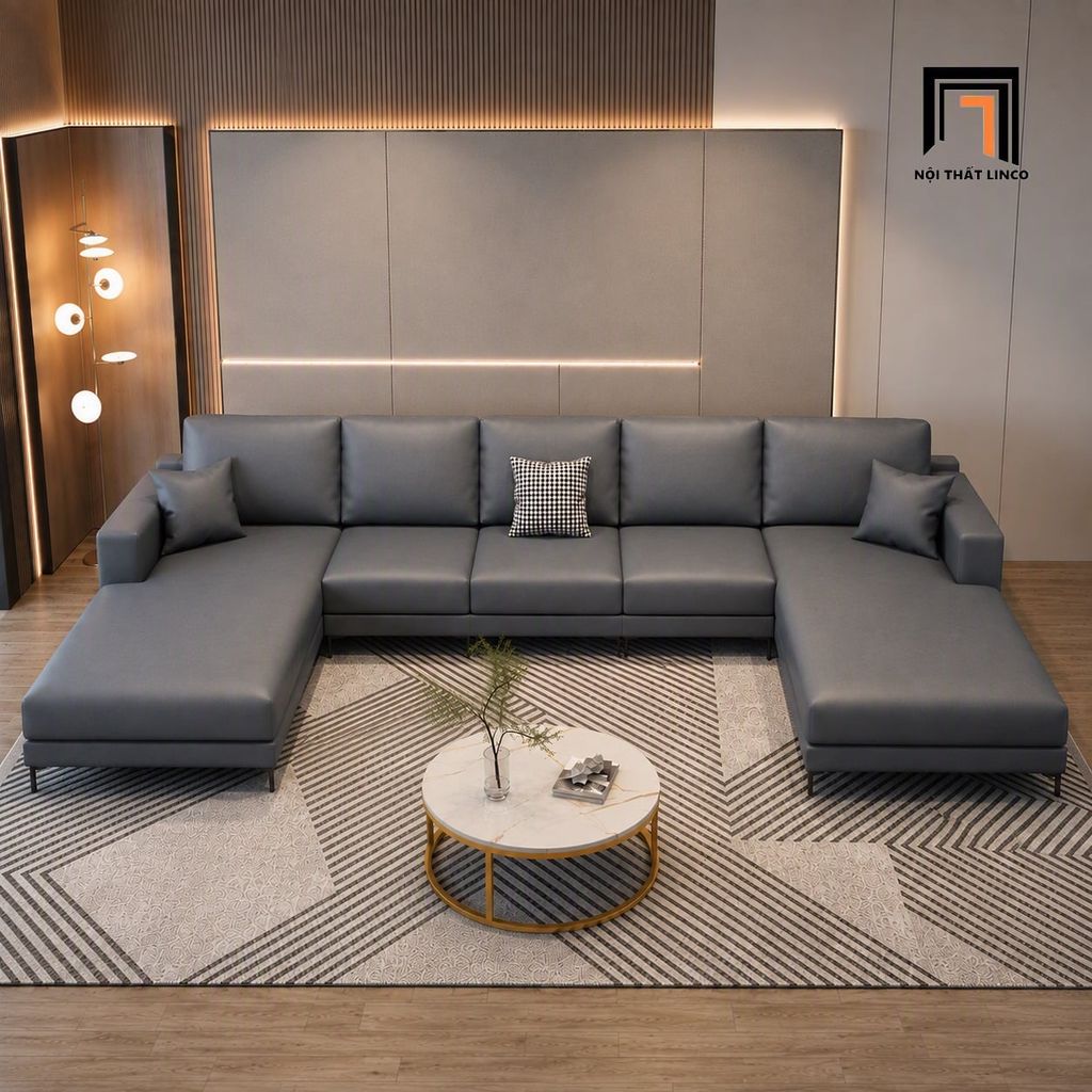 sofa chữ U dài 3m15 hiện đại