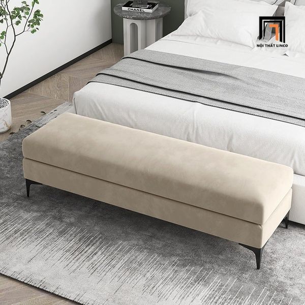 sofa, ghế sofa, sofa đôn chữ nhật, đôn ghế sofa vải nhung xám, sofa nhỏ gọn