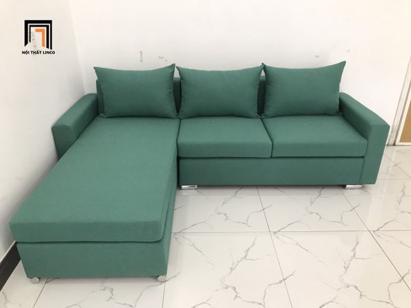 sofa, ghế sofa, sofa góc 2m2 x 1m6, sofa góc xanh ngọc, sofa góc giá rẻ, bộ ghế sofa góc phòng khách
