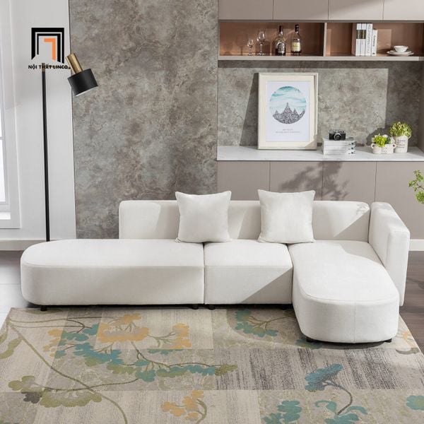 sofa, ghế sofa, bộ ghế sofa giá rẻ, sofa góc 2m8 x 1m6, sofa góc vải nỉ màu xám, sofa góc căn hộ chung cư