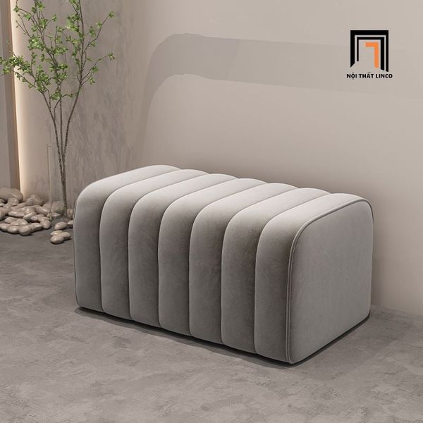 sofa, ghế sofa, sofa đôn, ghế đôn sofa, sofa bench, sofa đôn vải nhung xám