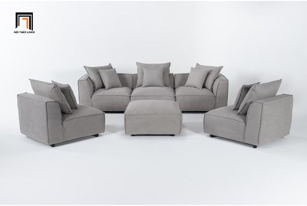 sofa, ghế sofa, sofa góc 3m2 x 2m, sofa góc phòng khách giá rẻ, sofa góc nỉ, sofa góc màu xám