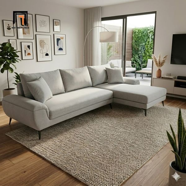 sofa góc xám trắng, bộ ghế sofa góc giá rẻ, sofa góc 2m5 x 1m6, sofa góc gia đình, bộ ghế sofa góc phòng khách