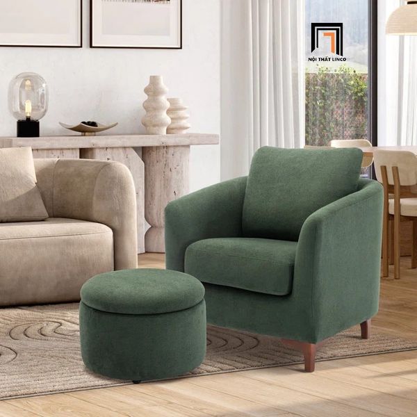 sofa, ghế sofa, sofa đơn màu xanh lá vải nỉ, sofa đơn giá rẻ, sofa đơn phòng khách gia đình, sofa đơn nhỏ gọn