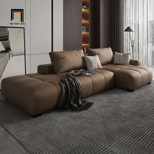 sofa, ghế sofa, sofa góc da công nghiệp, bộ ghế sofa da giả màu xám trắng, sofa góc hiện đại, sofa góc chung cư