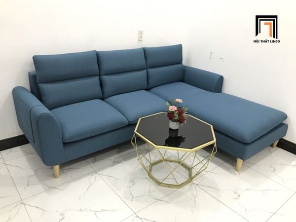 sofa, ghế sofa, sofa góc 2m2 x 1m6, sofa góc giá rẻ, sofa góc xanh dương, bộ ghế sofa phòng khách, sofa chữ l