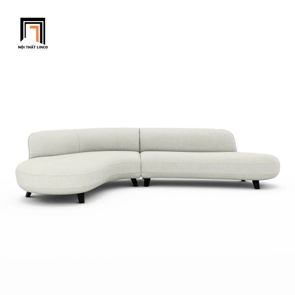 sofa, ghế sofa, sofa góc 2m8 x 1m8, sofa góc màu xanh đậm vải nỉ, bộ ghế sofa góc kiểu dáng cong, sofa đẹp