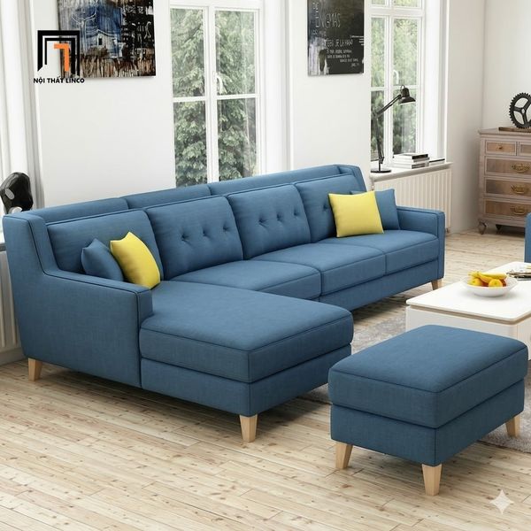 sofa, ghế sofa, sofa góc xanh dương giá rẻ, sofa góc 3m x 1m6, bộ ghế sofa gia đình, sofa góc xinh xắn
