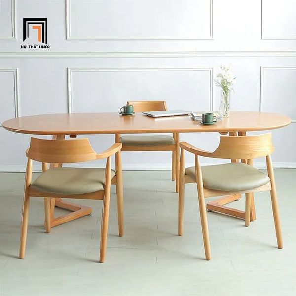 bàn ăn, bộ bàn ghế ăn, bàn ăn hình oval 4 chỗ, bộ bàn ăn 1m4 4 ghế ngồi, set bàn ăn gỗ cao căn hộ chung cư
