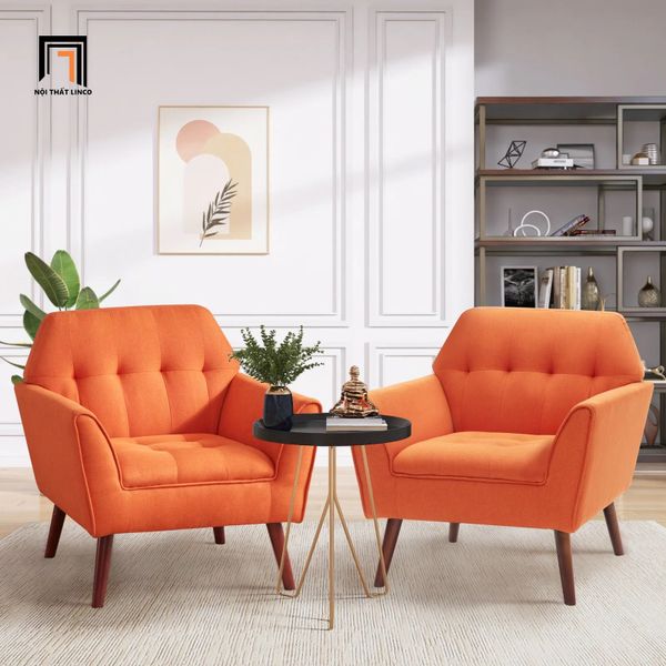 sofa, ghế sofa, sofa đơn màu cam, sofa đơn phòng khách gia đình, sofa đơn nhỏ gọn, sofa đơn kiểu dáng hiện đại