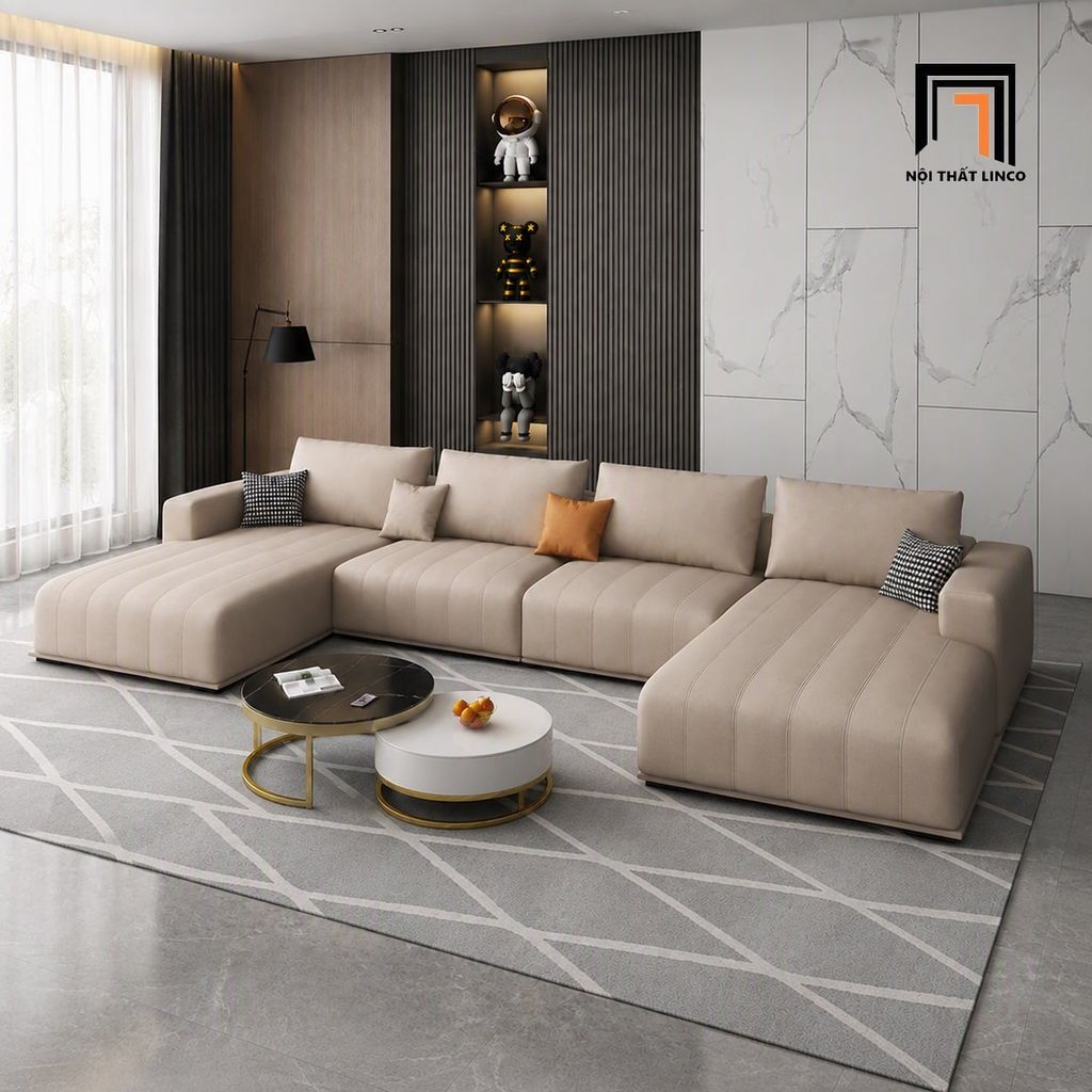 sofa chữ U dài 3m sang trọng