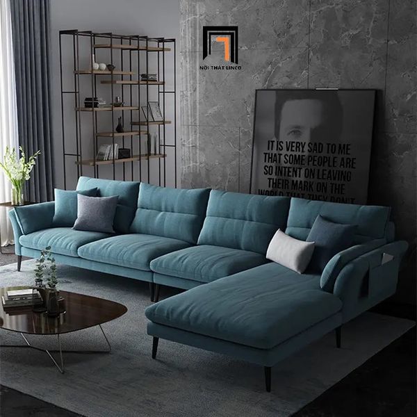 sofa, ghế sofa, bộ ghế sofa góc, sofa góc 3m1 x 1m6, sofa góc vải nỉ xám đậm, sofa góc giá rẻ, sofa góc chung cư