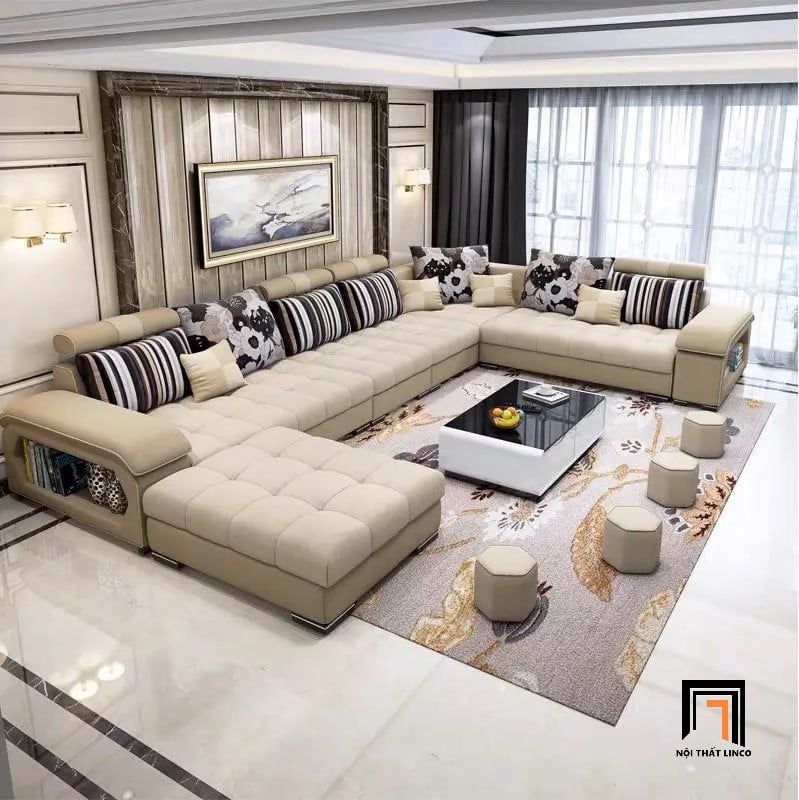 sofa chữ dài 4m05 diện tích lớn