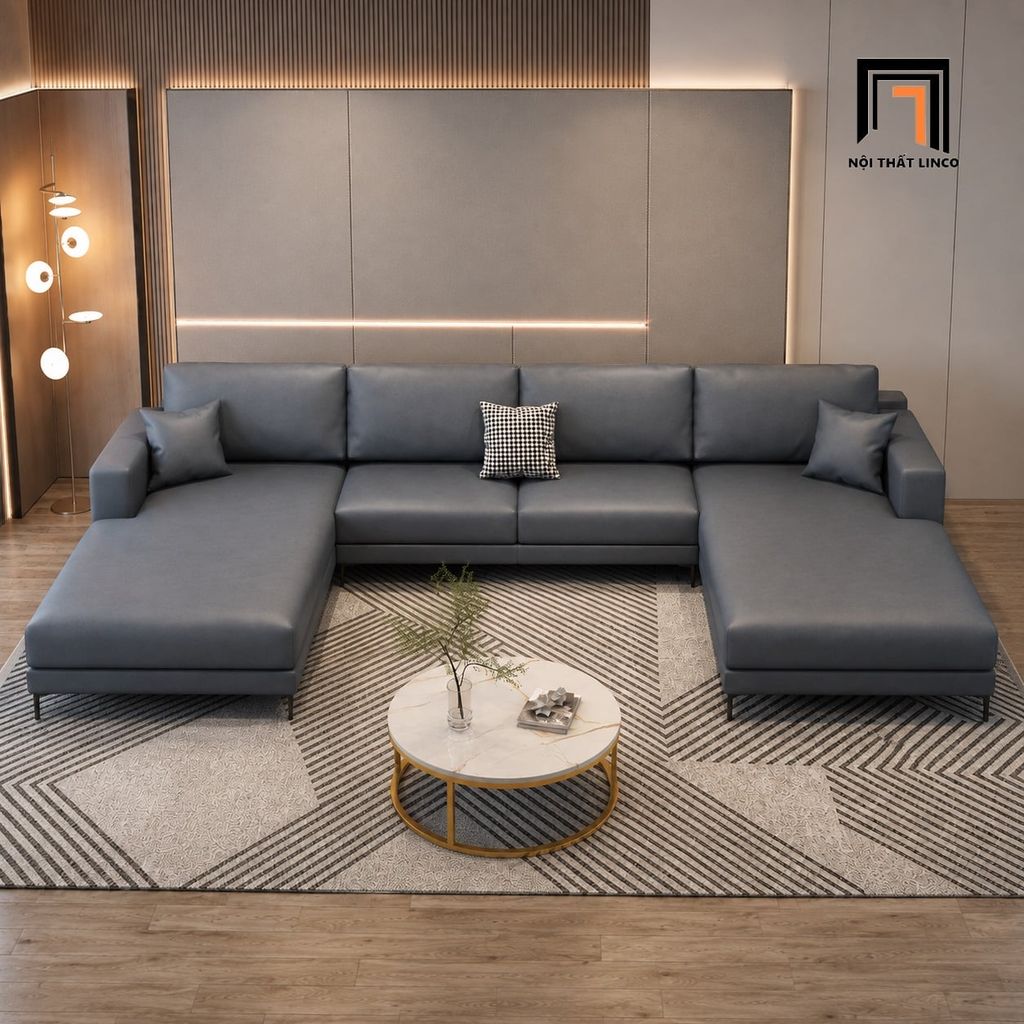 sofa chữ U dài 3m15 hiện đại