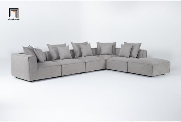 sofa, ghế sofa, sofa góc 3m2 x 2m, sofa góc phòng khách giá rẻ, sofa góc nỉ, sofa góc màu xám